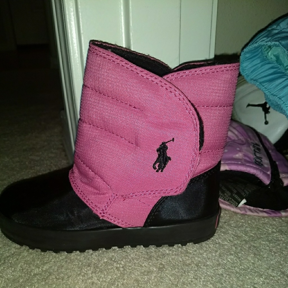 Pink Ralph Lauren snow boots